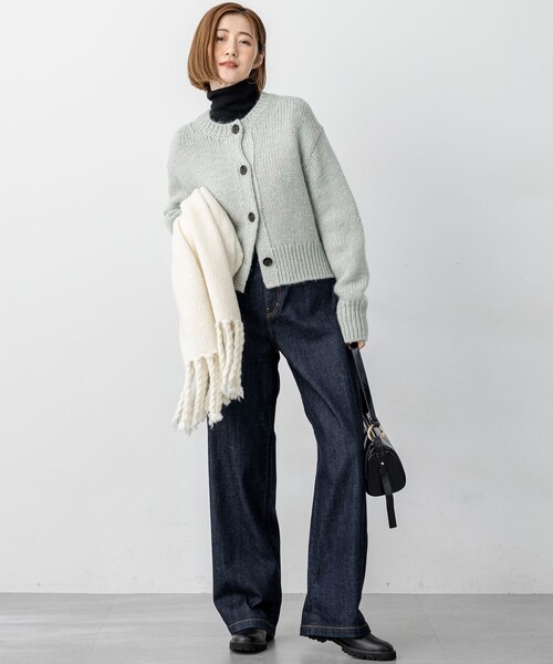 23区（ニジュウサンク）の「ウーステッドウール リブタートル ニット（ニット/セーター・レディース・ベージュ系/ブラック系/ホワイト系/グレー系/ピンク系・38/40）」の7枚目の写真