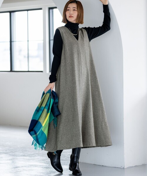 23区（ニジュウサンク）の「ウーステッドウール リブタートル ニット（ニット/セーター・レディース・ベージュ系/ブラック系/ホワイト系/グレー系/ピンク系・38/40）」の8枚目の写真