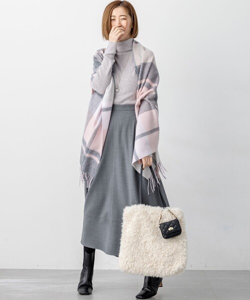 23区（ニジュウサンク）の「ウーステッドウール リブタートル ニット（ニット/セーター・レディース・ベージュ系/ブラック系/ホワイト系/グレー系/ピンク系・38/40）」の10枚目の写真