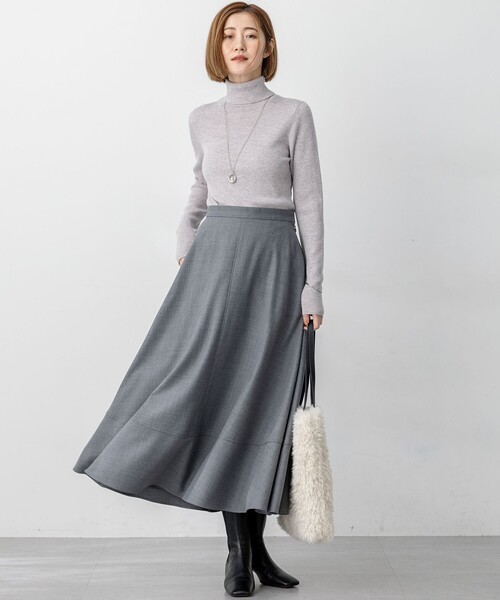 23区（ニジュウサンク）の「ウーステッドウール リブタートル ニット（ニット/セーター・レディース・ベージュ系/ブラック系/ホワイト系/グレー系/ピンク系・38/40）」の11枚目の写真