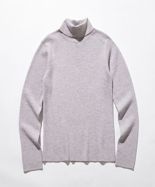 23区（ニジュウサンク）の「ウーステッドウール リブタートル ニット（ニット/セーター・レディース・ベージュ系/ブラック系/ホワイト系/グレー系/ピンク系・38/40）」の13枚目の写真