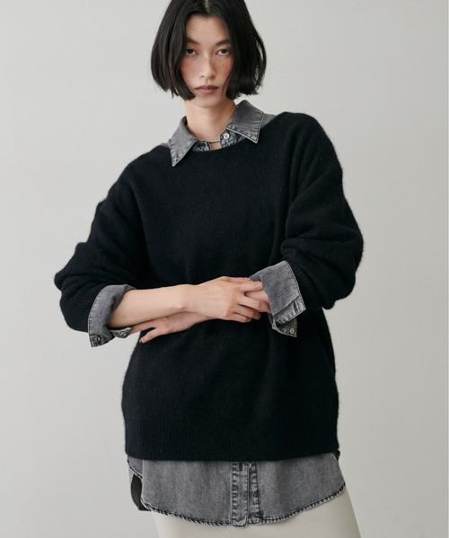 LARUTA（ラルータ）の「【LARUTA】FOX混2WAYニットプルオーバー（ニット/セーター・レディース・モカ/レッド/ブラック/チャコールグレー/オフホワイト・FREE）」の15枚目の写真