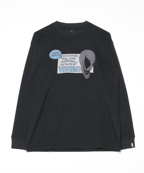 MARVEL（マーベル）の「マーベル MARVEL ロングTシャツ ヴェノム（Tシャツ/カットソー・メンズ・ブラック/ホワイト・S/M/L/LL/3L）」の2枚目の写真