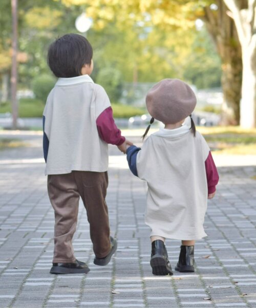 BREEZE(ブリーズ)の「【リンク/ジュニア対応】ナンバリングポロシャツワンピース(ワンピース・キッズ・レインボー/ワインレッド・90/140/130/80/120/110/100)」の17枚目の写真