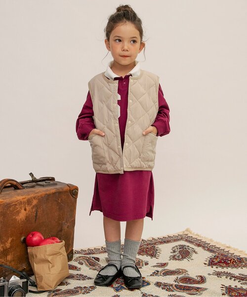 BREEZE(ブリーズ)の「【リンク/ジュニア対応】ナンバリングポロシャツワンピース(ワンピース・キッズ・レインボー/ワインレッド・90/140/130/80/120/110/100)」の14枚目の写真