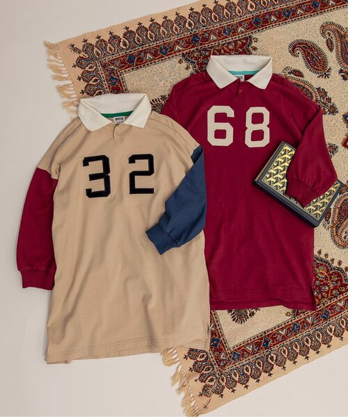 BREEZE(ブリーズ)の「【リンク/ジュニア対応】ナンバリングポロシャツワンピース(ワンピース・キッズ・レインボー/ワインレッド・90/140/130/80/120/110/100)」の13枚目の写真