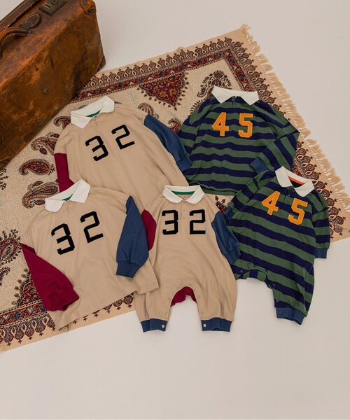 BREEZE(ブリーズ)の「【リンク/ジュニア対応】ナンバリングポロシャツワンピース(ワンピース・キッズ・レインボー/ワインレッド・90/140/130/80/120/110/100)」の12枚目の写真