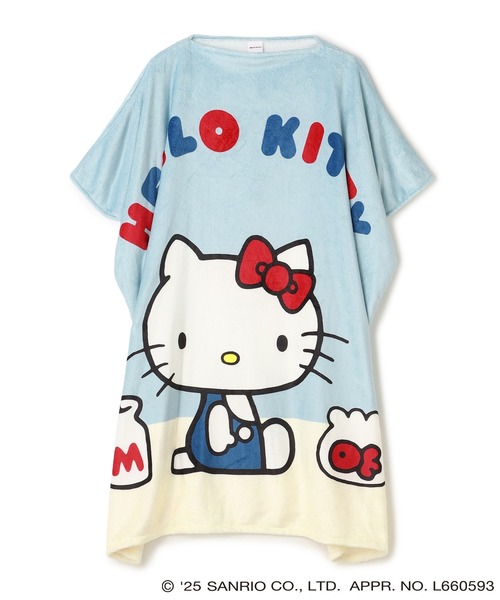 sanrio(サンリオ)の「【sanrio characters】HELLO KITTY/ハローキティふわもこ着られるフリース毛布ポンチョ/ブランケット《サンリオキャラクターズ》とろふわ もこもこ あったか(ルームウェア/パジャマ・レディース・ライトグレー/アイボリー/ブルー・FREE)」の22枚目の写真