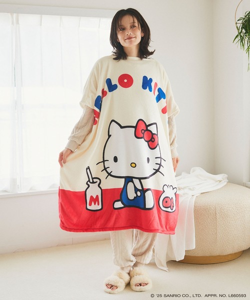 サンリオ　GROONY × Hello Kitty   ハローキティ　着る毛布 セール】【sanrio characters】HELLO KITTY/ハローキティあったか着る