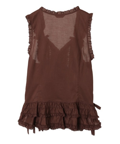 フランス製レース使いローンベスト（ベスト）｜PINK HOUSE（ピンク