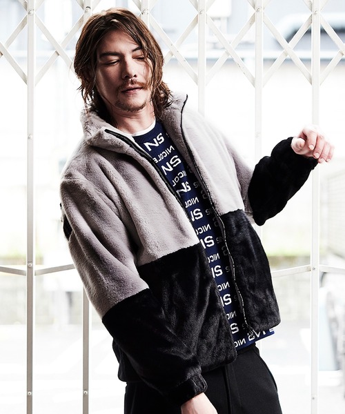 NICOLE SPORTS】スタンドカラー ファーブルゾン（その他アウター