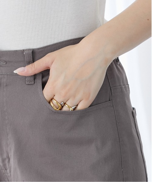 slattgir(スラットジール)の「高身長 綿混ワイドシルエットチノパンツ 丈長め・トールサイズ(チノパンツ・レディース・ブラック/ダークグリーン/モカ・TLL/T3L/T4L/T5L/TM/TL)」の18枚目の写真