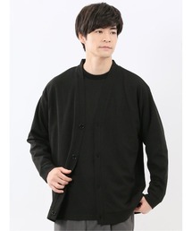 【 ストレッチ Vネック】m.f.エディトリアル メンズ ワッフル 長袖カーディガン