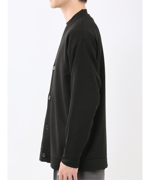 m.f.editorial（エムエフエディトリアル）の「【 ストレッチ Vネック】m.f.エディトリアル メンズ ワッフル 長袖カーディガン（カーディガン/ボレロ・メンズ・ベージュ/ブラック・MEDIUM/LARGE/X-LARGE）」の10枚目の写真