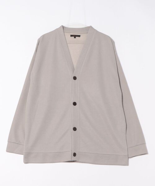 m.f.editorial（エムエフエディトリアル）の「【 ストレッチ Vネック】m.f.エディトリアル メンズ ワッフル 長袖カーディガン（カーディガン/ボレロ・メンズ・ベージュ/ブラック・MEDIUM/LARGE/X-LARGE）」の14枚目の写真