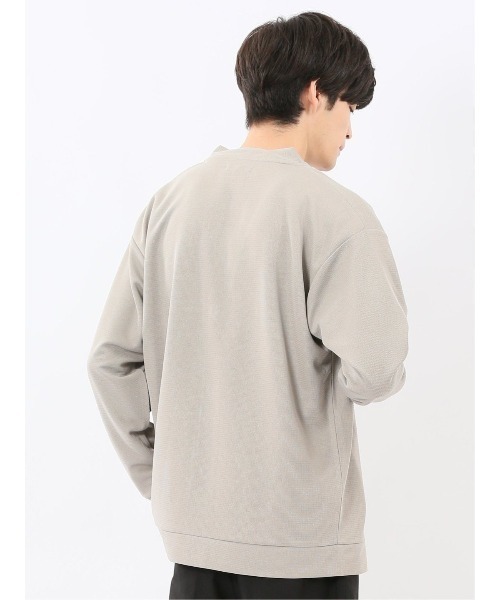 m.f.editorial（エムエフエディトリアル）の「【 ストレッチ Vネック】m.f.エディトリアル メンズ ワッフル 長袖カーディガン（カーディガン/ボレロ・メンズ・ベージュ/ブラック・MEDIUM/LARGE/X-LARGE）」の16枚目の写真