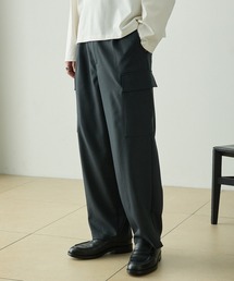 EMMA CLOTHES(エマクローズ)の【セットアップ対応】ウールライクテーパードワイドカーゴパンツ(カーゴパンツ)