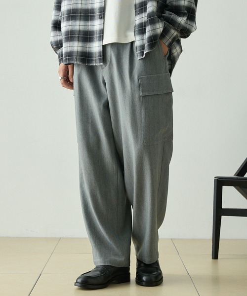 タカユキ2本METRICO テーパード ウール カーゴ スラックス タカユキ2本METRICO テーパード ウール カーゴ スラックス 2タック