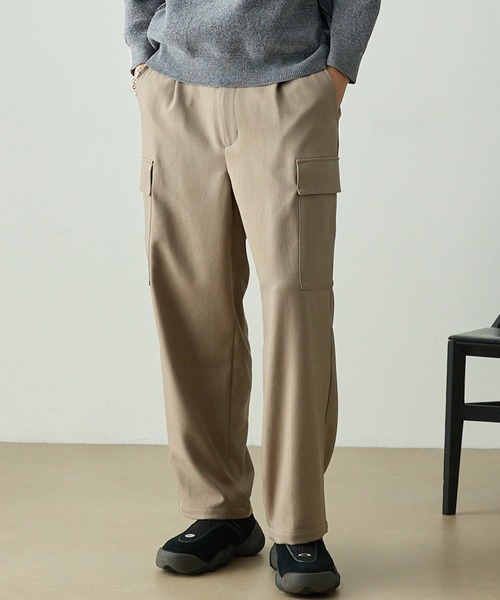 セール】【セットアップ対応】ウールライクテーパードワイドカーゴ