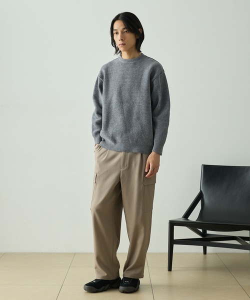 セール】【セットアップ対応】ウールライクテーパードワイドカーゴ