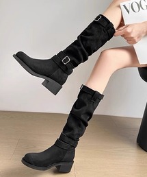 WESTSEA（ウエストシー）の「ベルト付き スエードテイスト ロングブーツ（ブーツ）」