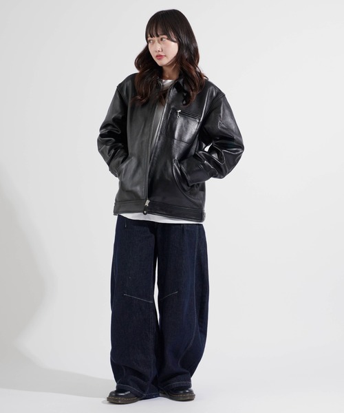 schott（ショット）の「Schott/ショット LEATHER TRACKER JACKET レザージャケット（ブルゾン・メンズ・ブラック・M/L）」の15枚目の写真