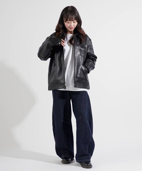 schott（ショット）の「Schott/ショット LEATHER TRACKER JACKET レザージャケット（ブルゾン・メンズ・ブラック・M/L）」の16枚目の写真