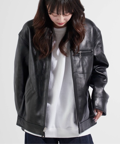 Schott BEAUTY&YOUTH別注 レザートラッカーブルゾン L BEAUTY&YOUTH別注Schott＞トラッカーブルゾン BEAUTY&YOUTH別注