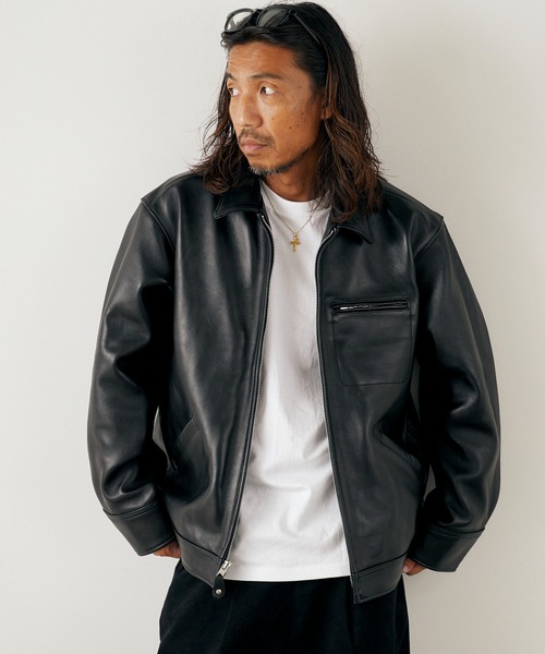 schott レザージャケット ブルゾン Schott/ショット LEATHER TRACKER JACKET レザージャケット