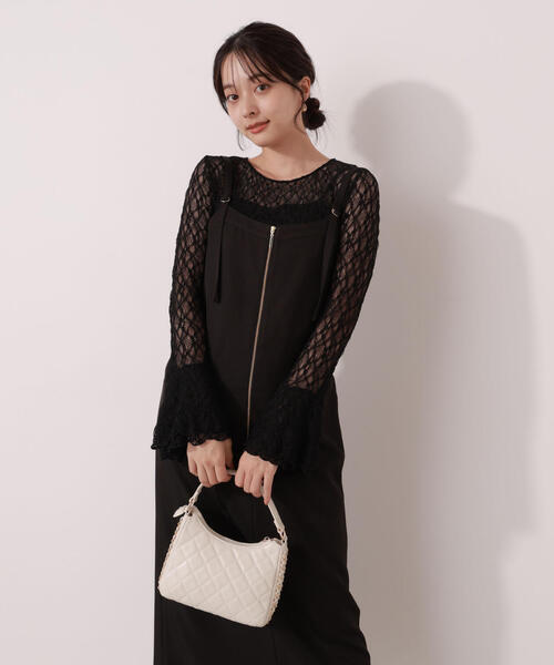 PROPORTION BODY DRESSING（プロポーションボディドレッシング）の「フロントファスナーナロージャンスカ / 1215240007（ワンピース・レディース・ブラック/ブラウン・MEDIUM/P/S/SMALL）」の19枚目の写真