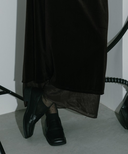 duei(デュイ)の「ベロアレイヤードスカート(スカート・レディース・ブラウン/ブラック・FREE)」の11枚目の写真