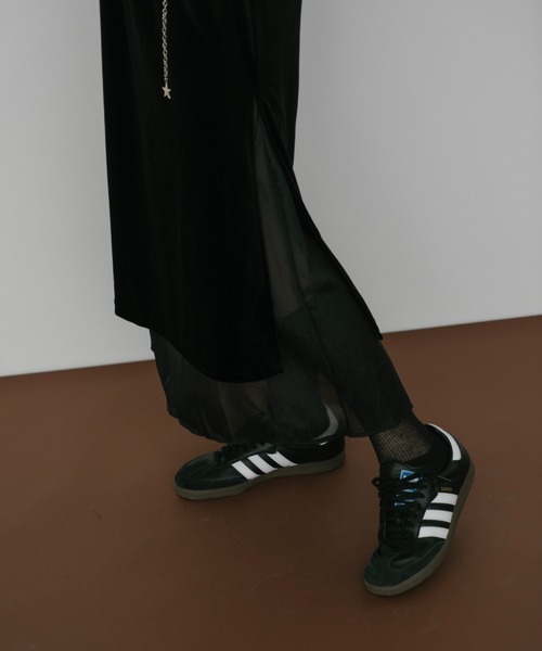 duei(デュイ)の「ベロアレイヤードスカート(スカート・レディース・ブラウン/ブラック・FREE)」の3枚目の写真