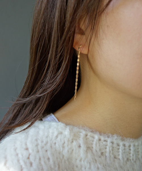 LOUISE DAMAS PARIS(ルイーズダマスパリ)の「LOUISE DAMAS/ルイーズダマス SLOBE別注 チェーンピアス(ピアス(両耳用)・レディース・ゴールド・FREE)」の10枚目の写真