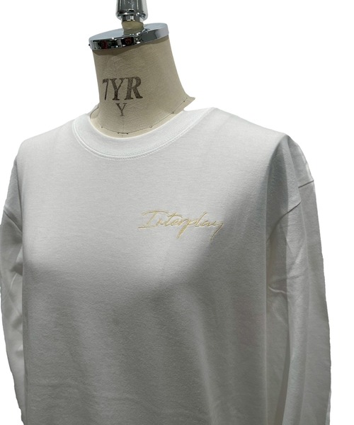 INTERPLAY（インタープレイ）の「【INTERPLAY】Script EMB. LOGO Long Sleeve Tee Shirt（Tシャツ/カットソー・レディース・ホワイト/ブラック/ナチュラル・LARGE）」の6枚目の写真