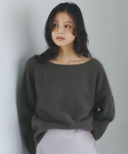 ラクーンフォックス2wayネックプルオーバー（ニット/セーター