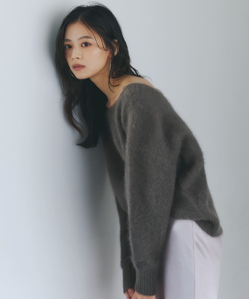 ラクーンフォックス2wayネックプルオーバー（ニット/セーター