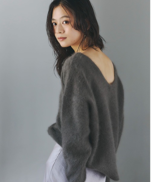 ラクーンフォックス2wayネックプルオーバー（ニット/セーター