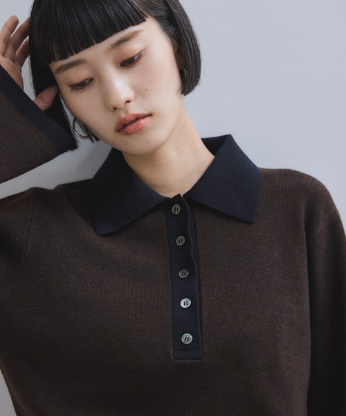 アダムエロペ] ポロシャツニットプルオーバー ADAM ET ROPE