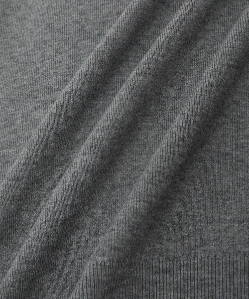 ADAM ET ROPE'（アダムエロペ）の「【WEB限定】・【サステナブル】バイカラーポロニットプルオーバー（ポロシャツ・レディース・グレー/チャコールグレー/ダークブラウン・FREE）」の8枚目の写真