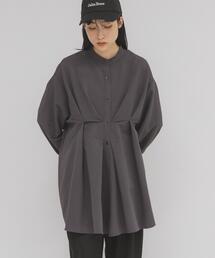 KBF | ウエストタックロングシャツ(シャツ/ブラウス)
