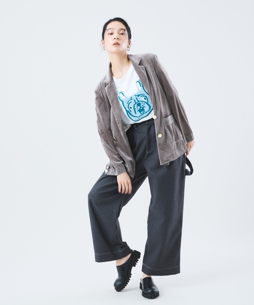 ベロア テーラードジャケット（テーラードジャケット）｜Muscat