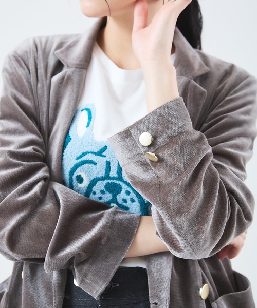 ベロア テーラードジャケット（テーラードジャケット）｜Muscat