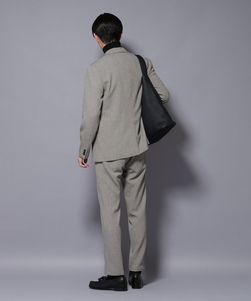 NANO universe（ナノユニバース）の「｢N TROUSERS BASIC｣ 洗えるMIXツイードストレッチパンツ(セットアップ可)（スーツパンツ・メンズ・グレイッシュベージュ/ベージュ系その他4・S/M/L）」の18枚目の写真