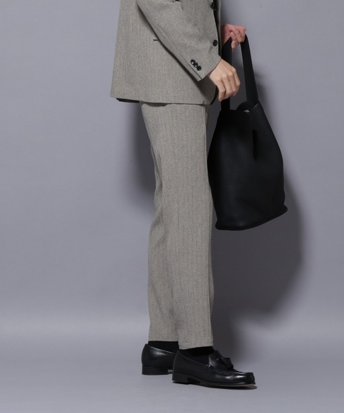 NANO universe（ナノユニバース）の「｢N TROUSERS BASIC｣ 洗えるMIXツイードストレッチパンツ(セットアップ可)（スーツパンツ・メンズ・グレイッシュベージュ/ベージュ系その他4・S/M/L）」の12枚目の写真