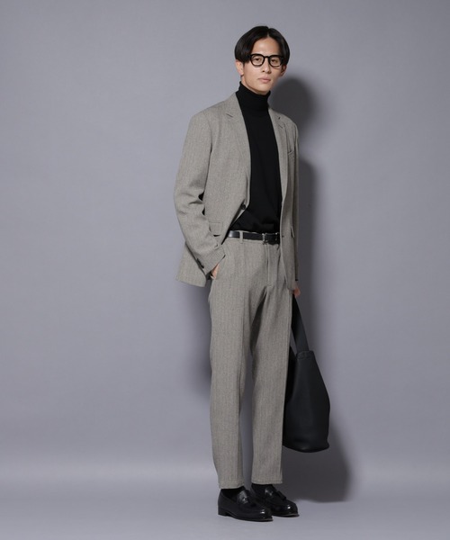 NANO universe（ナノユニバース）の「｢N TROUSERS BASIC｣ 洗えるMIXツイードストレッチパンツ(セットアップ可)（スーツパンツ・メンズ・グレイッシュベージュ/ベージュ系その他4・S/M/L）」の13枚目の写真