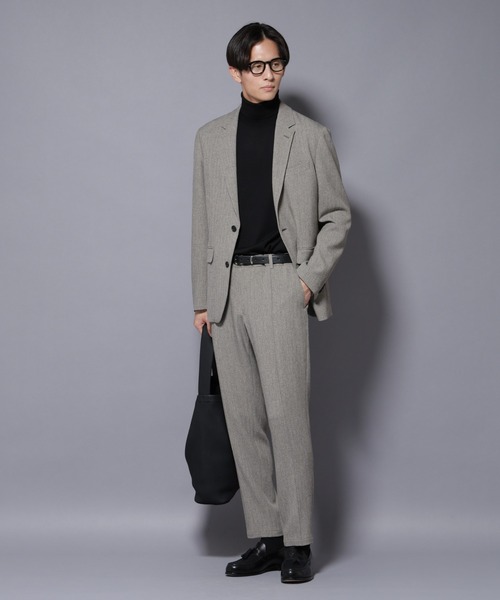 NANO universe（ナノユニバース）の「｢N TROUSERS BASIC｣ 洗えるMIXツイードストレッチパンツ(セットアップ可)（スーツパンツ・メンズ・グレイッシュベージュ/ベージュ系その他4・S/M/L）」の15枚目の写真