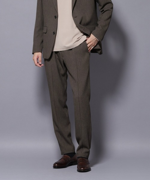NANO universe（ナノユニバース）の「｢N TROUSERS BASIC｣ 洗えるMIXツイードストレッチパンツ(セットアップ可)（スーツパンツ・メンズ・グレイッシュベージュ/ベージュ系その他4・S/M/L）」の3枚目の写真
