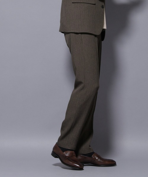 NANO universe（ナノユニバース）の「｢N TROUSERS BASIC｣ 洗えるMIXツイードストレッチパンツ(セットアップ可)（スーツパンツ・メンズ・グレイッシュベージュ/ベージュ系その他4・S/M/L）」の4枚目の写真