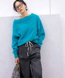 Jines | フォックスカシミヤ オフショルダープルオーバー(ニット/セーター)