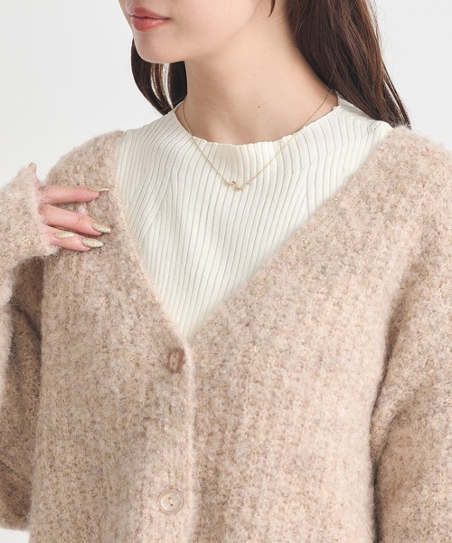 earth music&ecology（アースミュージックアンドエコロジー）の「MIXカラーブークレカーディガン（カーディガン/ボレロ・レディース・ライトブルー/オレンジ系その他/チャコールグレー/ベージュ・FREE）」の20枚目の写真